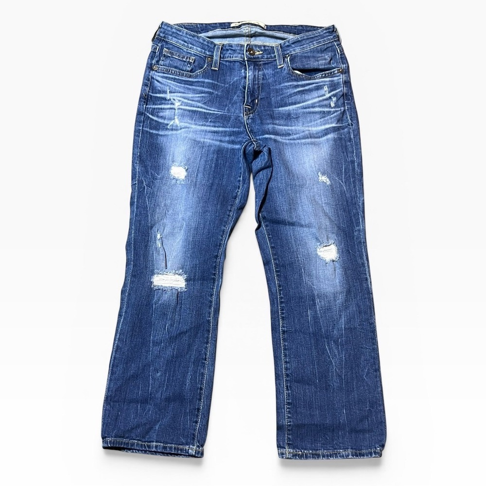 Big Star Maddie Bootcut‎ Cropped Distressed Low Rise Jeans Size 26 Western Rodeo